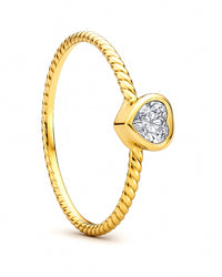 Anel Solitário – Coração da Lua Callisto