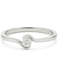 Anel Solitário Prata - Aeternis Lunares