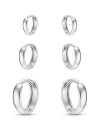 Brincos Argolinha Trio Lunaris d'Plata