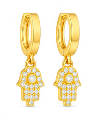 Brincos Hamsá Dourado do Reino Edom