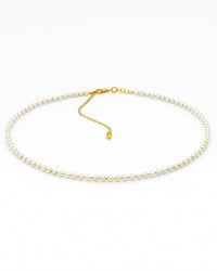 Colar Chocker Pérolas Brancas do Mar Báltico