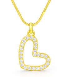 Colar Coração Dourado de Aurora