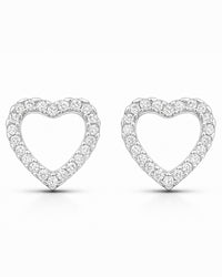 Brincos Coração Luminora de Prata