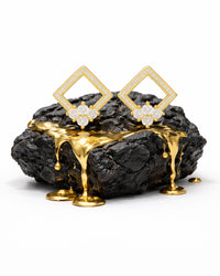 Brincos Dourados Lozavelle Crystal