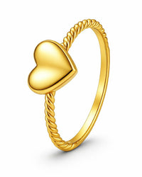 Anel Dourado Coração Coravelle