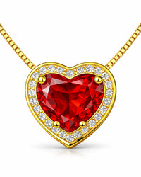 Colar Coração de Morango