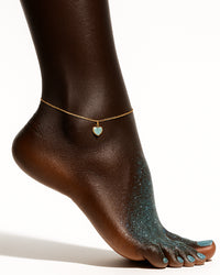 Tornozeleira Coração Azul da Ilha Ohanari