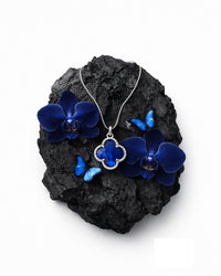 Colar Trevo Azul do Reino Perdido de Atlândida