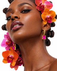 Brincos Femininos Rosas da Iha de Thule