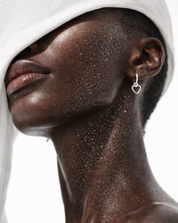 Brincos Femininos Coração Lua de Prata em Prata 925