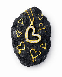 Colar Coração Dourado de Aurora