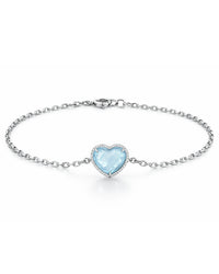 Pulseira Coração da Lua Azul