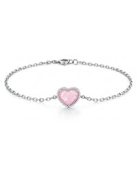 Pulseira Coração da Lua Rosa