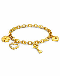 Pulseira Coração Dourado da Lua Lunara