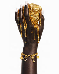 Pulseira Coração Dourado da Lua Lunara