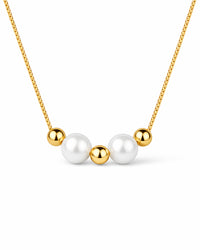 Colar Pérolas do Mar Dourado Celestial