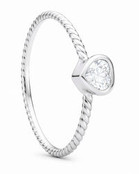 Anel Solitário - Coração da Lua Callisto