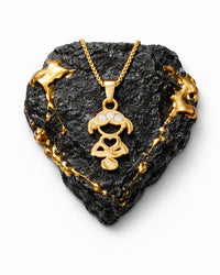 Colar Meinina Dourada de Mercúrio