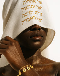 Pulseira Dourada os 10 Mandamentos Leges Dei, Aeternae 