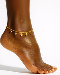 Tornozeleira Losango Dourado