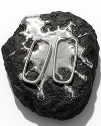 Brincos Retângulos Prateados de Zamora em Prata 925