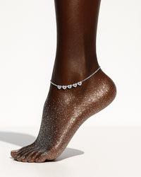 Tornozeleira Corações d'Plata