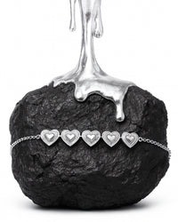 Tornozeleira Corações d'Plata